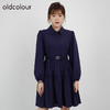 oldcolour2021秋商场同款设计感小众气质收腰连衣裙DN33103419 商品缩略图1