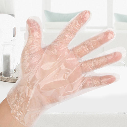 「商超同款！单包30张」妙洁一次性PE手套 抽取式透明加厚居家日用厨房用品透明 商品图3