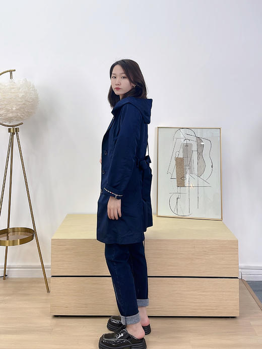 【现货秒发】奇威 配腰带单排扣风衣02004059 商品图3