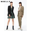 NEELLY纳俪商场同款2022秋季新款西装外套女别致系带收腰上衣显瘦N22082W01083 商品缩略图2