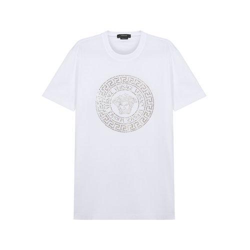 VERSACE/范思哲 2021款 男士短袖T恤 男士棉质圆领短袖T恤 1001619 1A01263 商品图5
