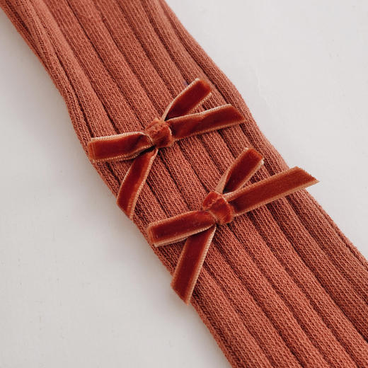 【马克珍妮 芦芙】女童植绒蝴蝶结弹力打底袜221811 商品图6