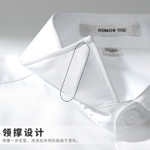 【五色可选】罗蒙春秋男士长袖衬衫 简约柔软亲肤商务通勤 百搭弹力衬衣男 商品图6
