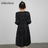 oldcolour春秋商场同款长袖气质小众V领碎花连衣裙GN31103862 商品缩略图3