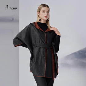 TANGY Collection/天意精品2022年秋冬新品莨颜系列国风莨绸双面外套