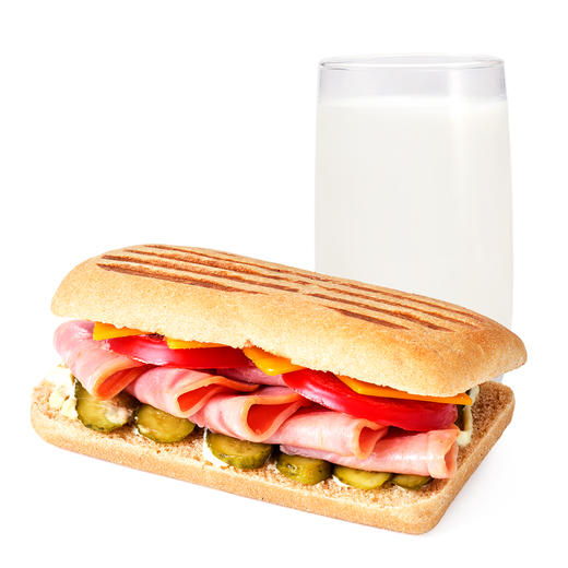 香槟火腿帕（中份）+热牛奶 商品图0