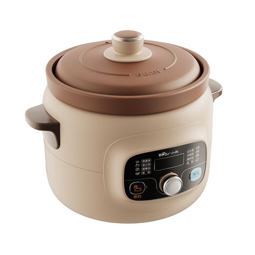 【小程序】小熊电炖锅 DDG-D40X9 杏色 4升紫砂,圆形上盖 商品图9