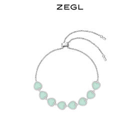 ZEGL设计师青绿绮梦系列绿色爱心手链女生夏ins小众设计闺蜜手饰