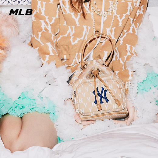 MLB水桶包男女包运动包户外拎包斜挎包背包3ABMS012N 商品图3