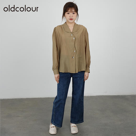 oldcolour2021秋商场同款设计感小众高级气质衬衫女DN33013465 商品图2
