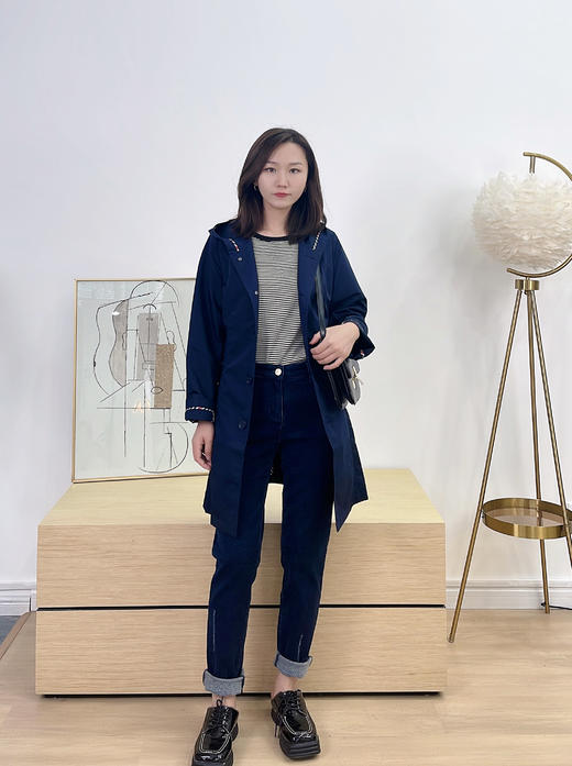 【现货秒发】奇威 配腰带单排扣风衣02004059 商品图4