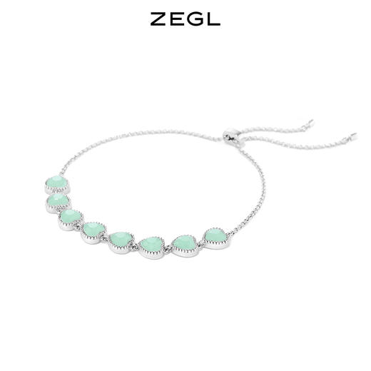 ZEGL设计师青绿绮梦系列绿色爱心手链女生夏ins小众设计闺蜜手饰 商品图1