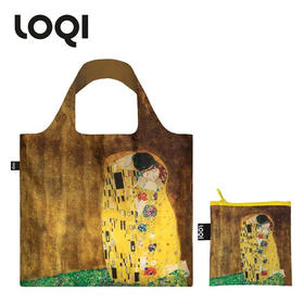 德国LOQI x 克里姆特 博物馆系列  万用环保袋 再生环保材料 单肩可折叠 旅行大容量 防泼水 超轻50g可承重40斤 吻 司健康女神