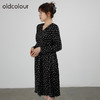 oldcolour春秋商场同款长袖气质小众V领碎花连衣裙GN31103862 商品缩略图2