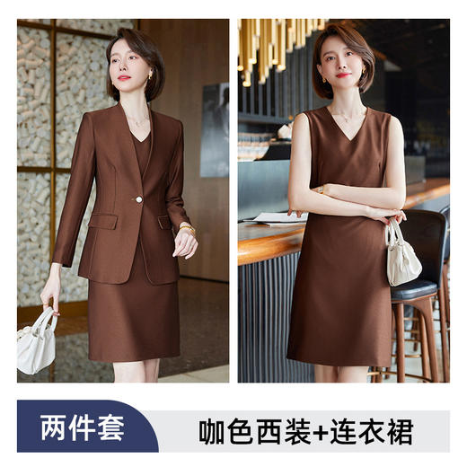 XZ-SY6203+a859洋气职业套装女秋季新款主持人正装工作服气质小西装连衣裙 商品图7
