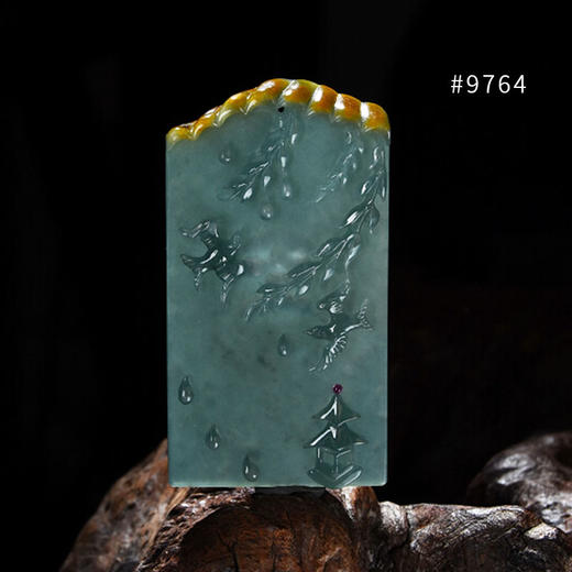 宫里的世界&虫虫翡翠   花园系列蓝水翡翠吊坠 商品图8