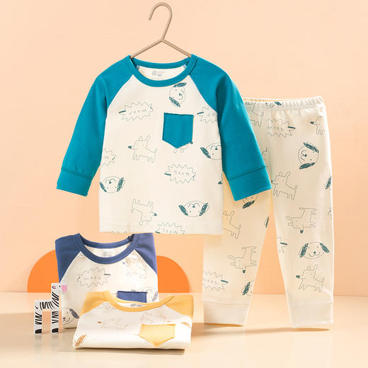 贝贝怡童装 春秋儿童套头可爱家居服秋衣两件套 商品图4