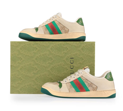 【特惠秒】GUCCI 古驰 Screener系列女士（男女通款）真皮运动休闲鞋/脏脏鞋 10825 商品图5