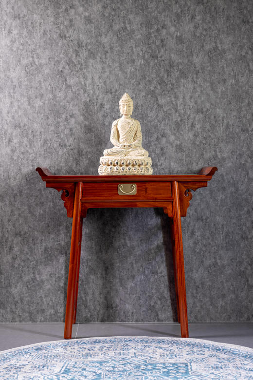 红桥红  家具严选  缅甸花梨（大果紫檀）【石面 97 单联 翘头案】 商品图0