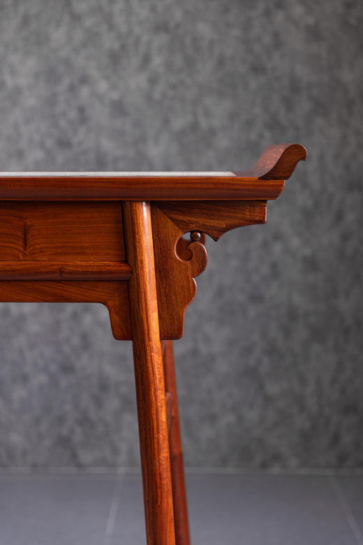 红桥红  家具严选  缅甸花梨（大果紫檀）【石面 97 单联 翘头案】 商品图8