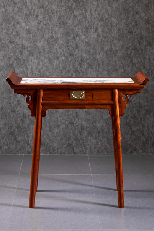 红桥红  家具严选  缅甸花梨（大果紫檀）【石面 97 单联 翘头案】 商品图3