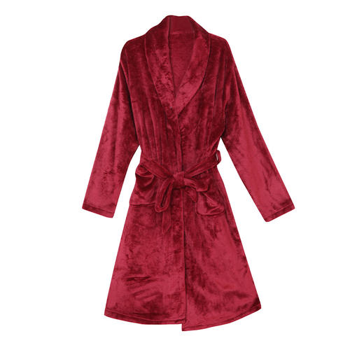 都市丽人轻松浴室女士法兰绒单件袍双面法兰绒厚家居服单件袍睡衣LH27A4 商品图3