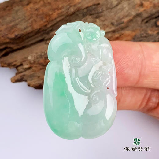 派瑞翡翠 翡翠挂件 糯种 飘花 商品图2