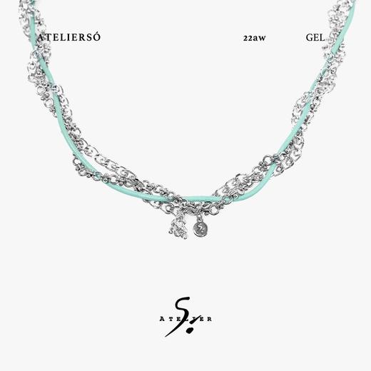 ATELIERSO 22AW果冻系列 皮绳编织翅膀项链 商品图0