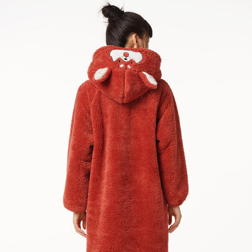 都市丽人生活家居女士法兰绒单件袍长毛绒厚家居服单件袍睡衣LH27A1 商品图3