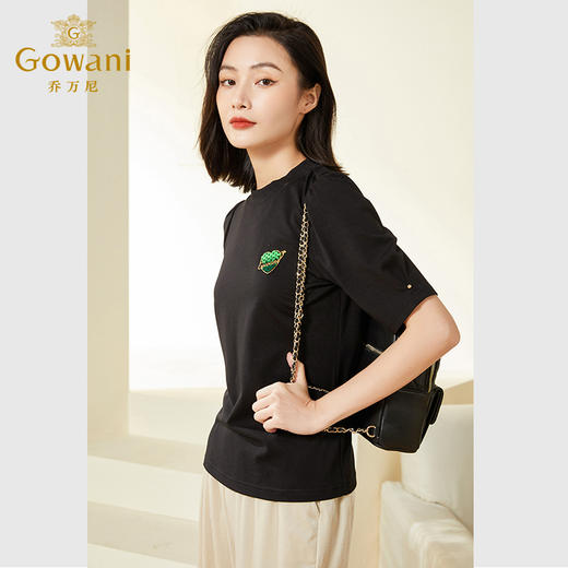 乔万尼春装新款时髦休闲高级感收腰立体刺绣EF3C881 商品图1