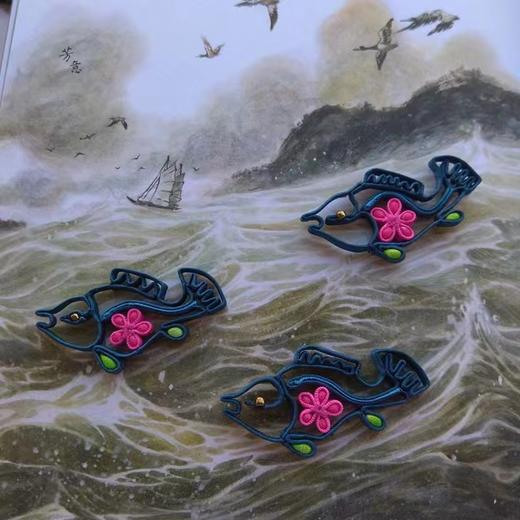 桃花鳜鱼盘扣吊坠项链一件○芳意旗袍 商品图4