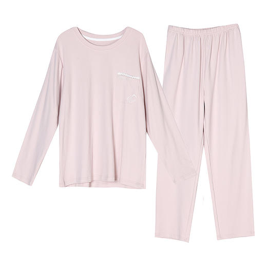 都市丽人生活家居女士特价棉质套装40支TC65/35中家居服长袖睡衣LH22J5 商品图4
