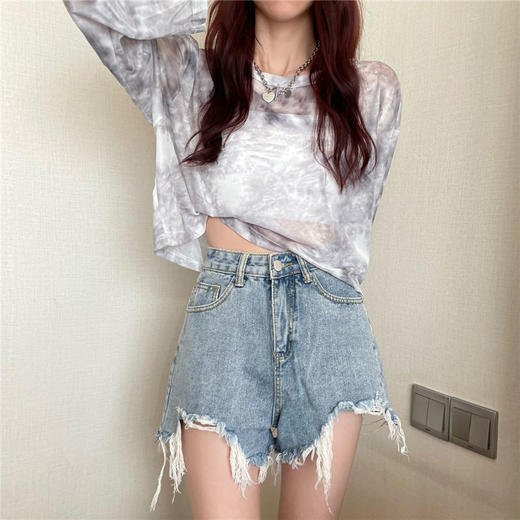 【生活中的我,值得细细品味】早秋2022新款韩版套头圆领短款长袖针织衫防晒衣上衣女潮 商品图3