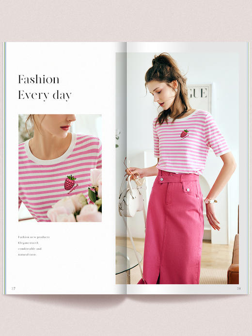 OLrain法式粉色条纹针织衫女夏季2022年新款减龄刺绣甜美冰爽小衫 商品图2