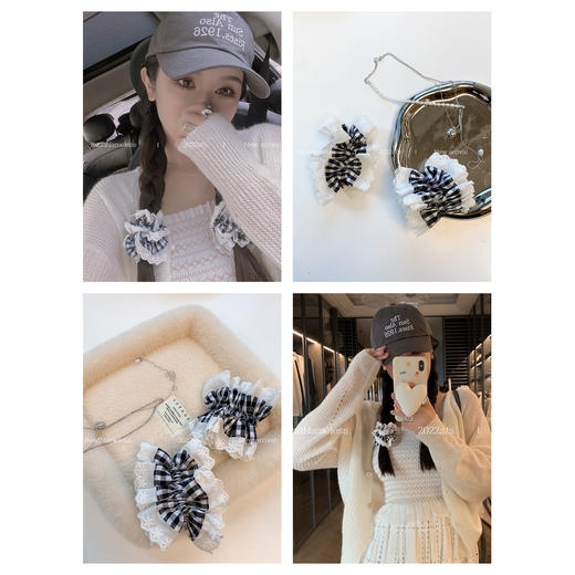 Read Nameless /刺绣格子发圈 商品图0