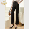 乔万尼春装新款裤子女黑色百搭显瘦微喇弹力休闲裤EF3F898 商品缩略图2