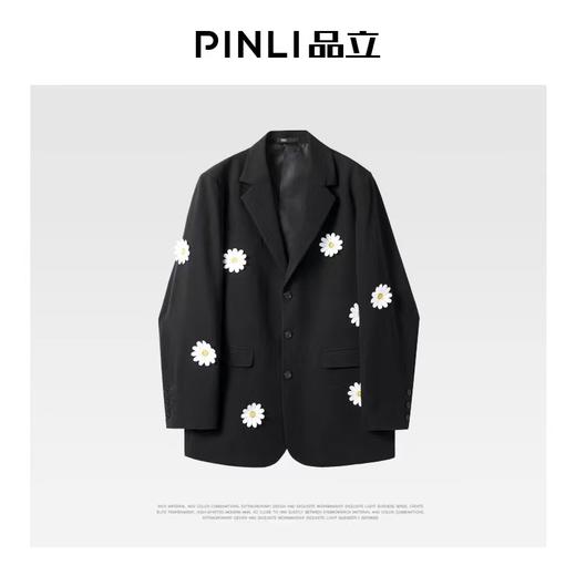 PINLI品立男装贴布绣休闲小西装西服外套B203106622 商品图1