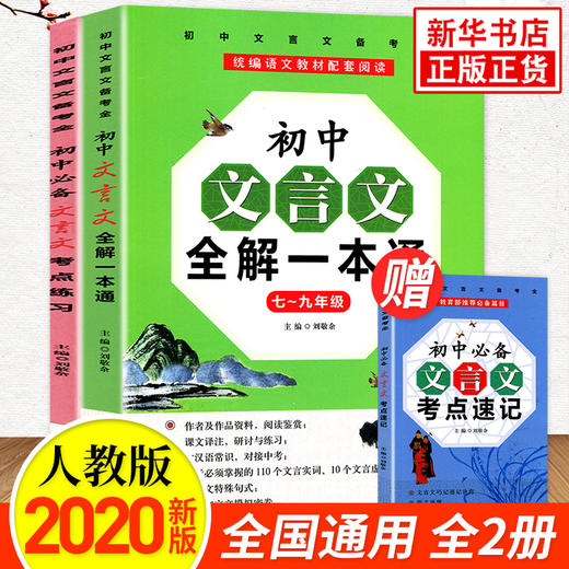 初中文言文全解一本通 初中文言文考点练习 赠文言文考点速记 全国通用789年级初中文言文备考用书解析考点全 正版 商品图0