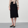 EITIE爱特爱秋季新款舒适通勤ol黑色高腰显瘦百搭针织半身裙C2201002 商品缩略图1