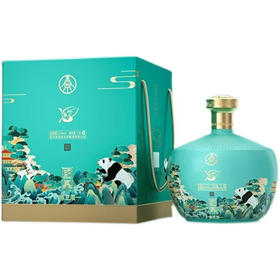 宜宾五粮液生态酿酒公司 国鼎金荷熊猫52度1.5L一坛 礼盒装 植物类露酒 绿豆酒