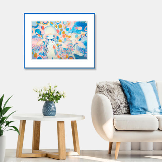 黄菊《斗鱼与少女》版画 商品图1