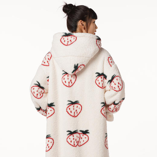 都市丽人生活家居女士法兰绒单件袍长毛绒厚家居服单件袍睡衣LH27A5 商品图1