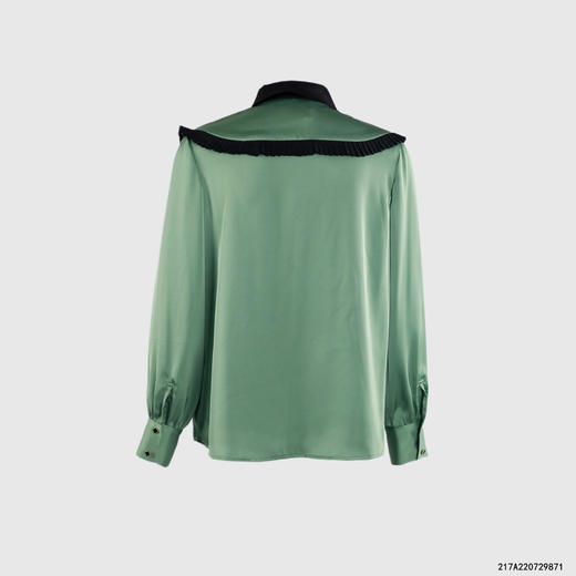 异形翻领拼色减龄衬衣 商品图1