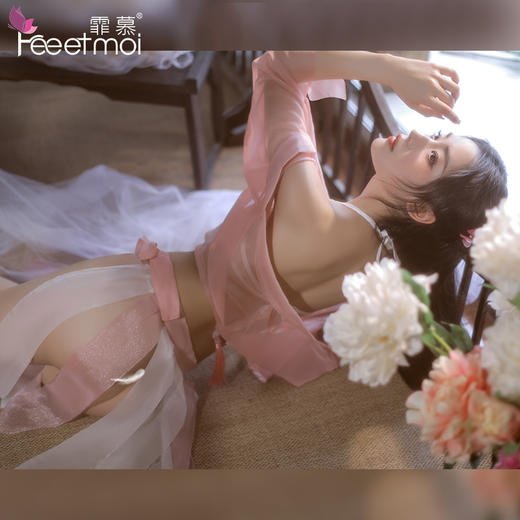 霏慕盈盈珍珠流苏肚兜分片绑裙装7869 情趣内衣古风性感汉服诱人套装制服 商品图5