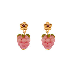 北京仓｜10 DECOART-Rose Raspberries-粉色树莓 耳环［波兰设计师]