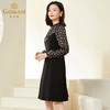 乔万尼春装新款显瘦减龄连衣裙法式收腰小黑裙长袖EF3E857 商品缩略图3