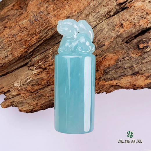 派瑞翡翠 翡翠印章 糯种 绿色 商品图1