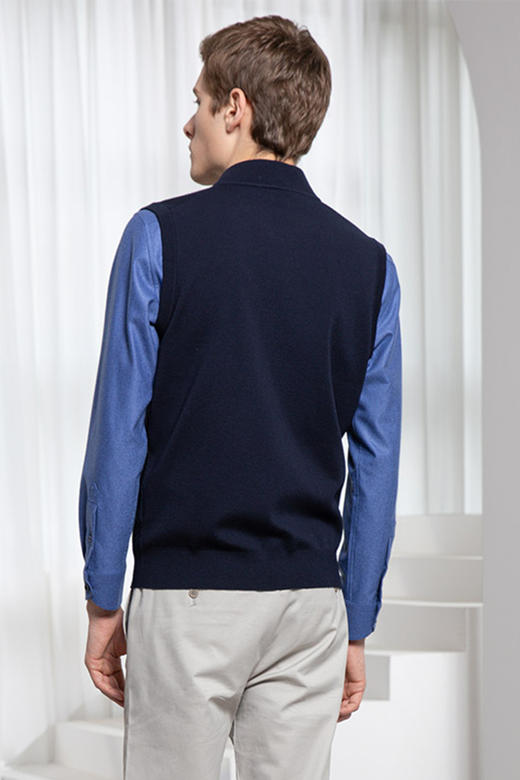 callisto两色可选超细双面羊毛开衫马甲  FQVST012C 商品图5