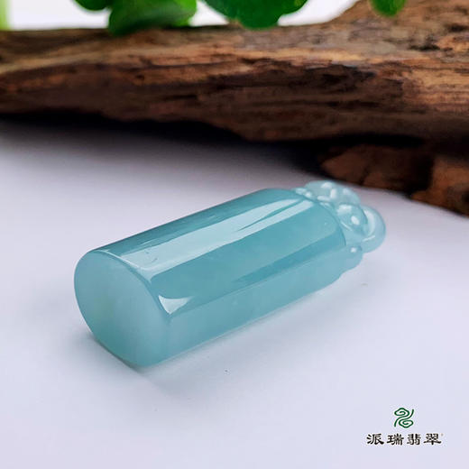 派瑞翡翠 翡翠印章 糯种 绿色 商品图3