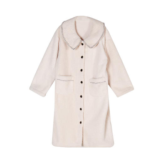 都市丽人生活家居女士法兰绒单件袍珍贝绒厚家居服单件袍睡衣LH27A3 商品图6